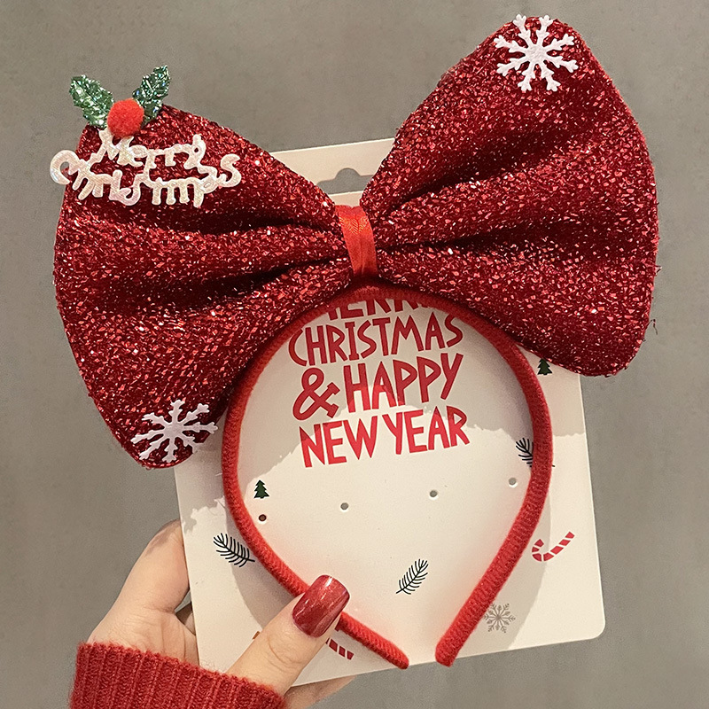 Christmas Glasses Frame and Headbands Set Cute Christmas Decoration Accessories for Holiday Party Favors and Photo Booth