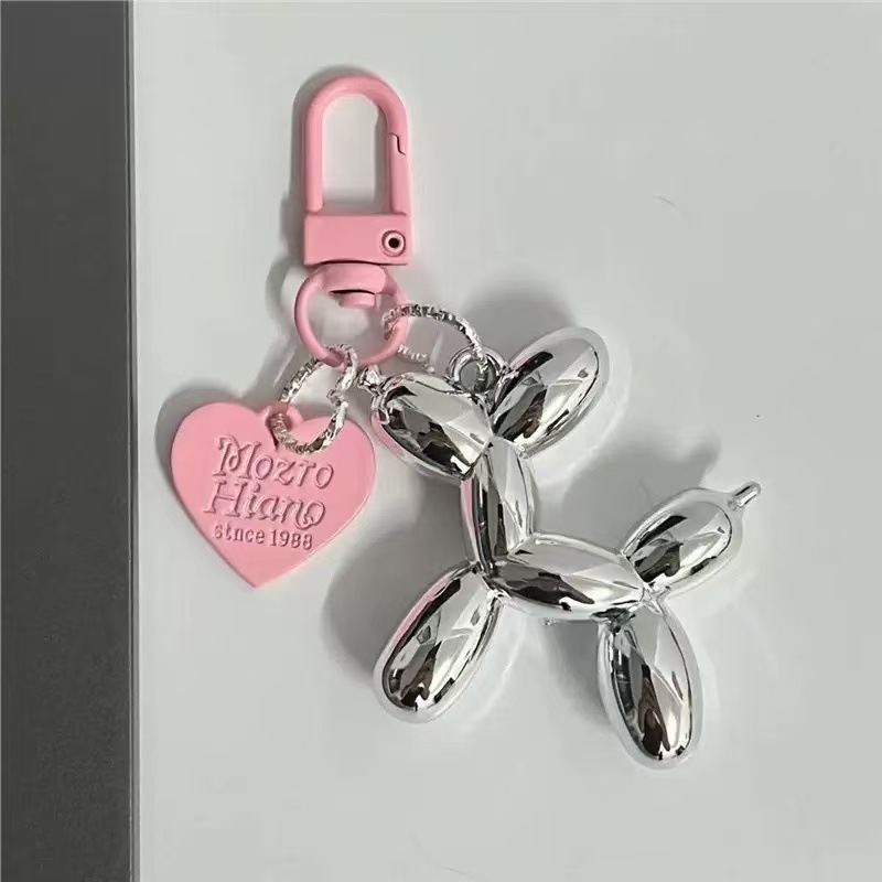 Cute Cartoon Balloon Dog Keyring Couple Keychains Women Men New Car Holder Jewelry Gift Decoration Accessories