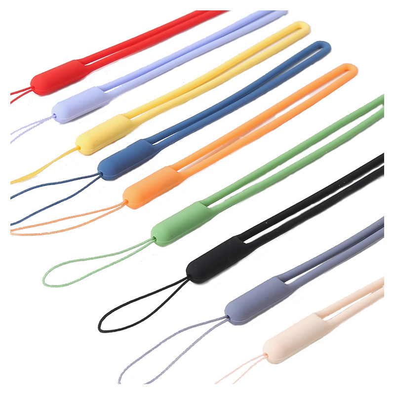 Silicone Wrist Straps Mobile Phone Strap Charms Lanyards for Phone Strap Camera Keys Cord Lanyard Key Chains Hanging Rope