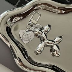 Silver Dog with Silver Clip
