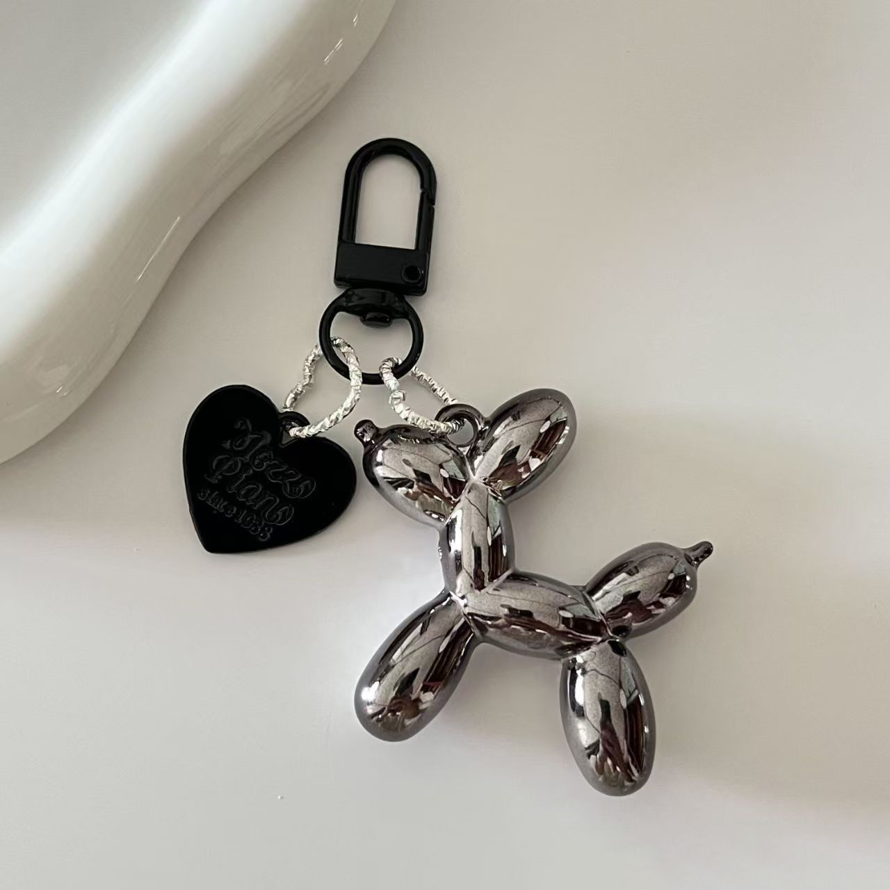 Cute Cartoon Balloon Dog Keyring Couple Keychains Women Men New Car Holder Jewelry Gift Decoration Accessories