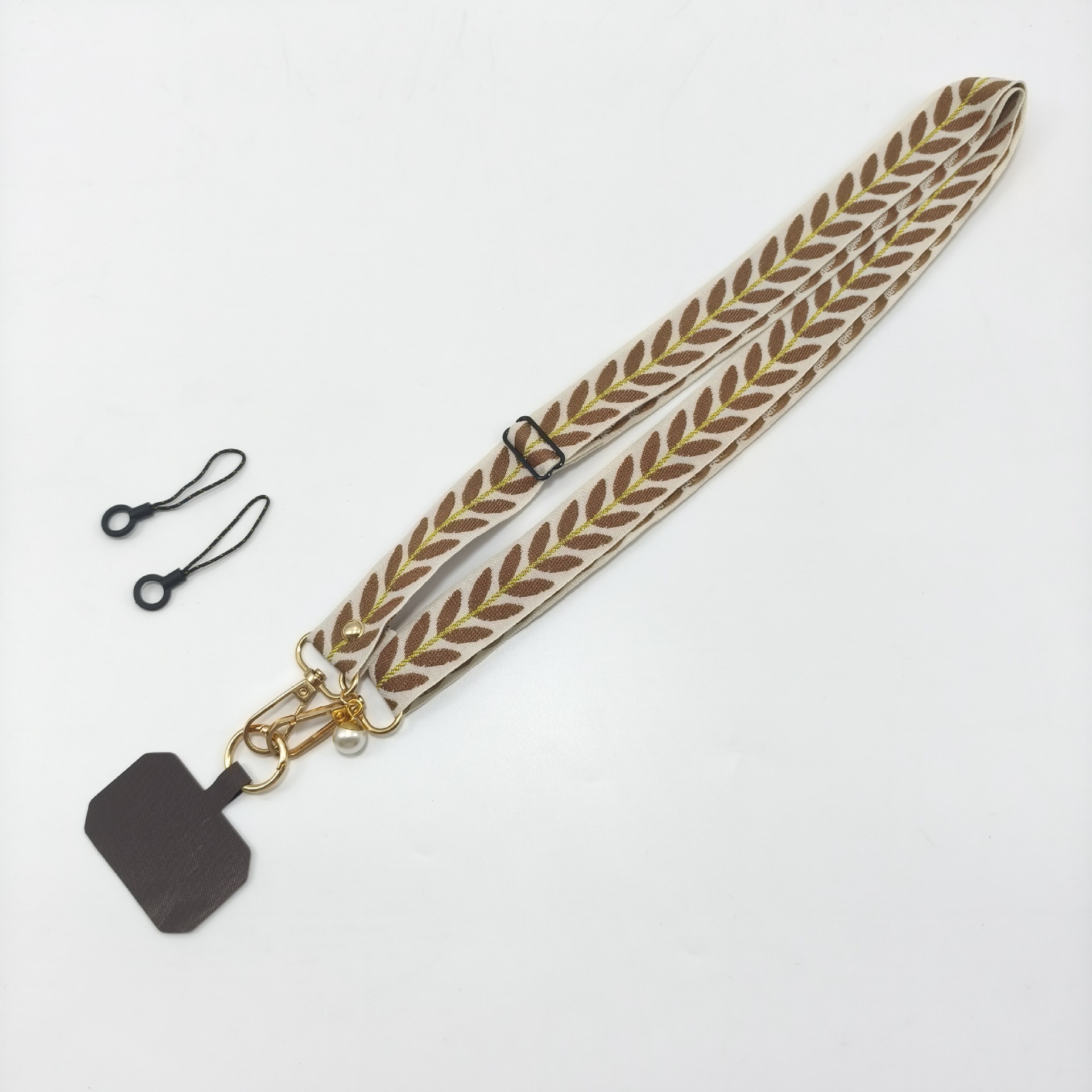 Universal Adjustable Crossbody Cell Phone Lanyard Neckband Strap Rope Women Pearl Hanging Ornaments Anti-Lost Lanyards With Clip