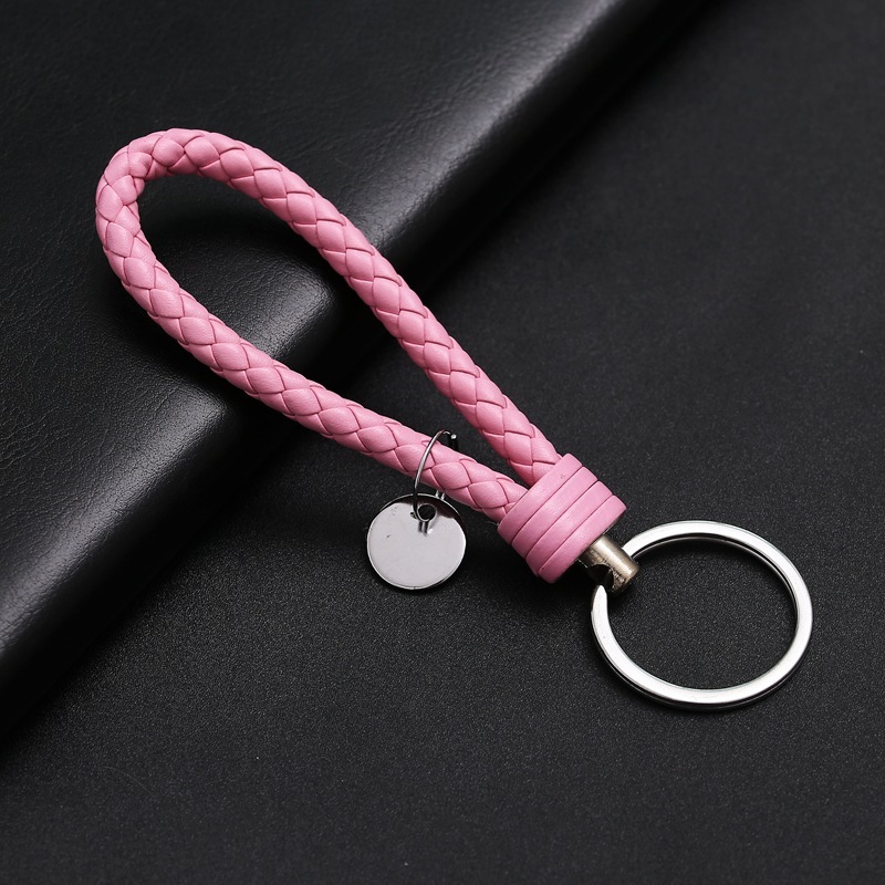 Stylish PU Leather Braided Woven Keychain Bag Pendant Gift for Men and Women!