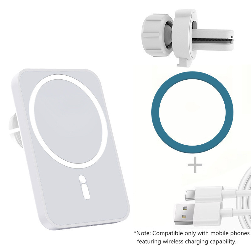 Magnetic Car Wireless Charger Air Vent GPS Phone Holder Stand For Magsafe iPhone Cell Fast Charging