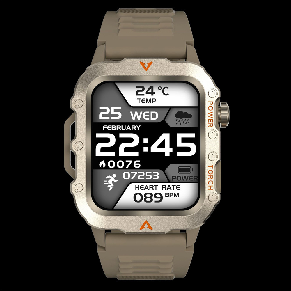 Smart Watch Men Bluetooth Calling Fitness Tracker LED Flashlight Sleep Monitor Sports Smartwatch For Android iOS