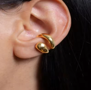 Ear Clip Earring for Women Classic Gold Color Trendy Earcuff Earrings Girl Y2K Gift Simple Daily Wear Jewelry
