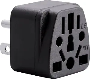US Travel Plug Adapter Unidapt EU/UK/AU/CN/JP/Asia/Italy/Brazil to USA Type B Grounded USA Wall Plug