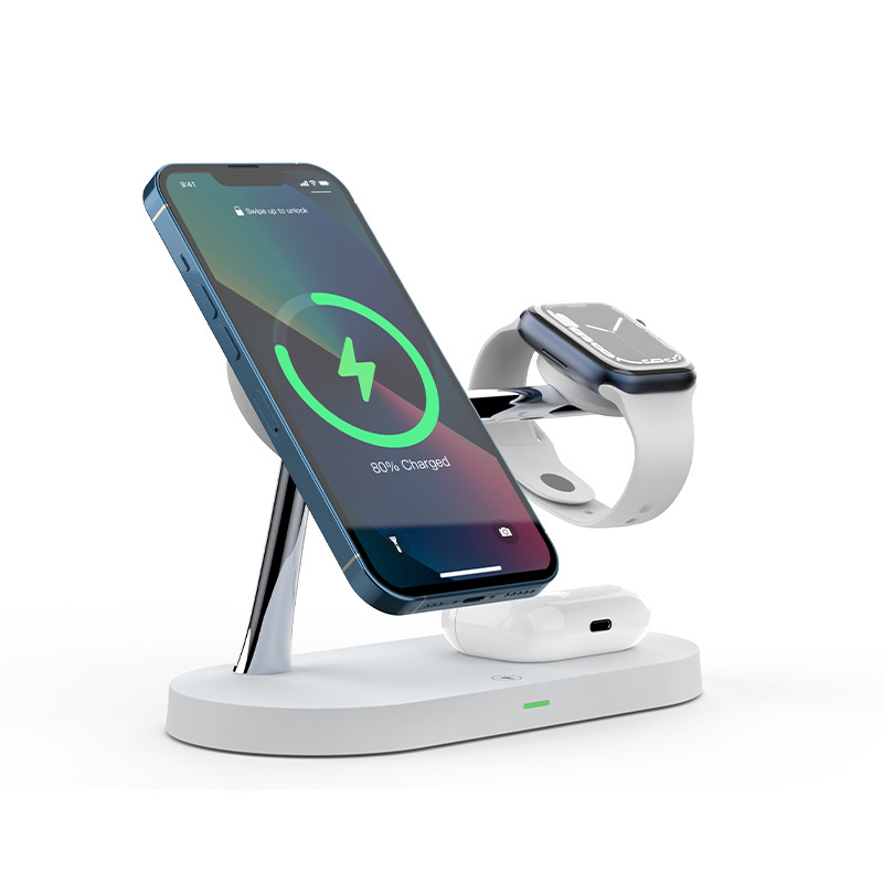 3 in 1 Wireless Charger Stand For iPhone Fast Charging Station for Apple Watch Airpods