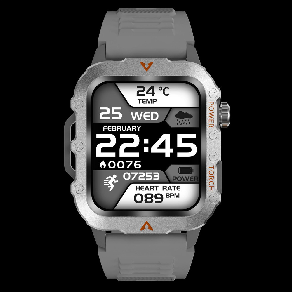 Smart Watch Men Bluetooth Calling Fitness Tracker LED Flashlight Sleep Monitor Sports Smartwatch For Android iOS