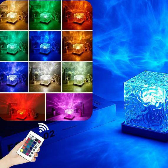 LED Ocean Wave Shower Light Light Water Ripple Mood Lighting Ambient Room Decor