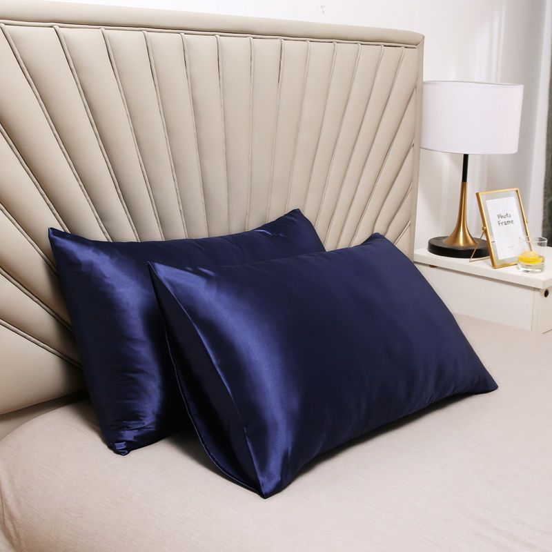 Satin Pillow Case Silky Pillow Cover Plain Color for Hair Protection Luxury Cushion Covers