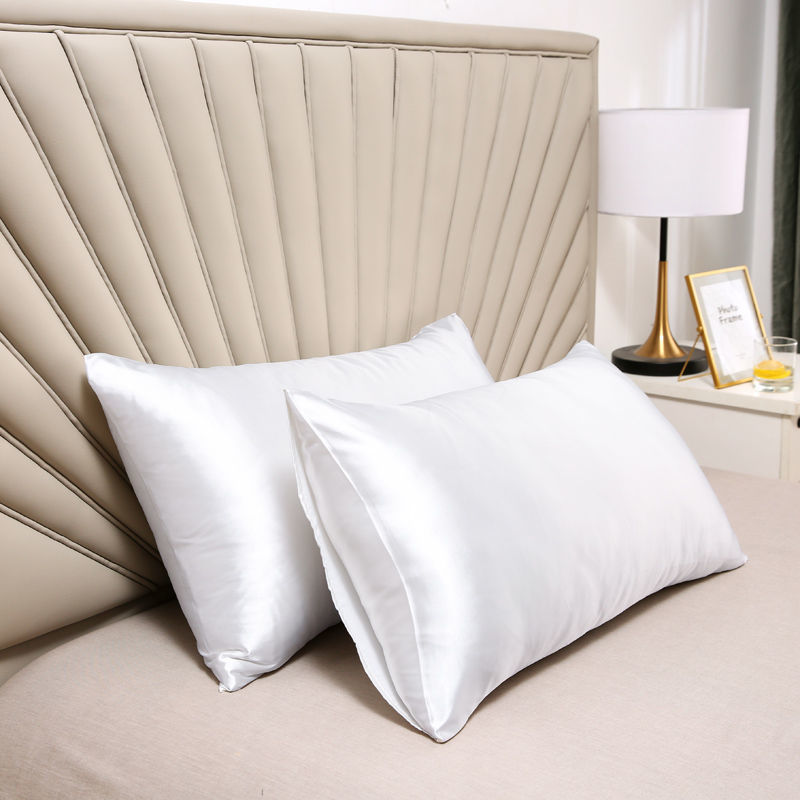 Satin Pillow Case Silky Pillow Cover Plain Color for Hair Protection Luxury Cushion Covers