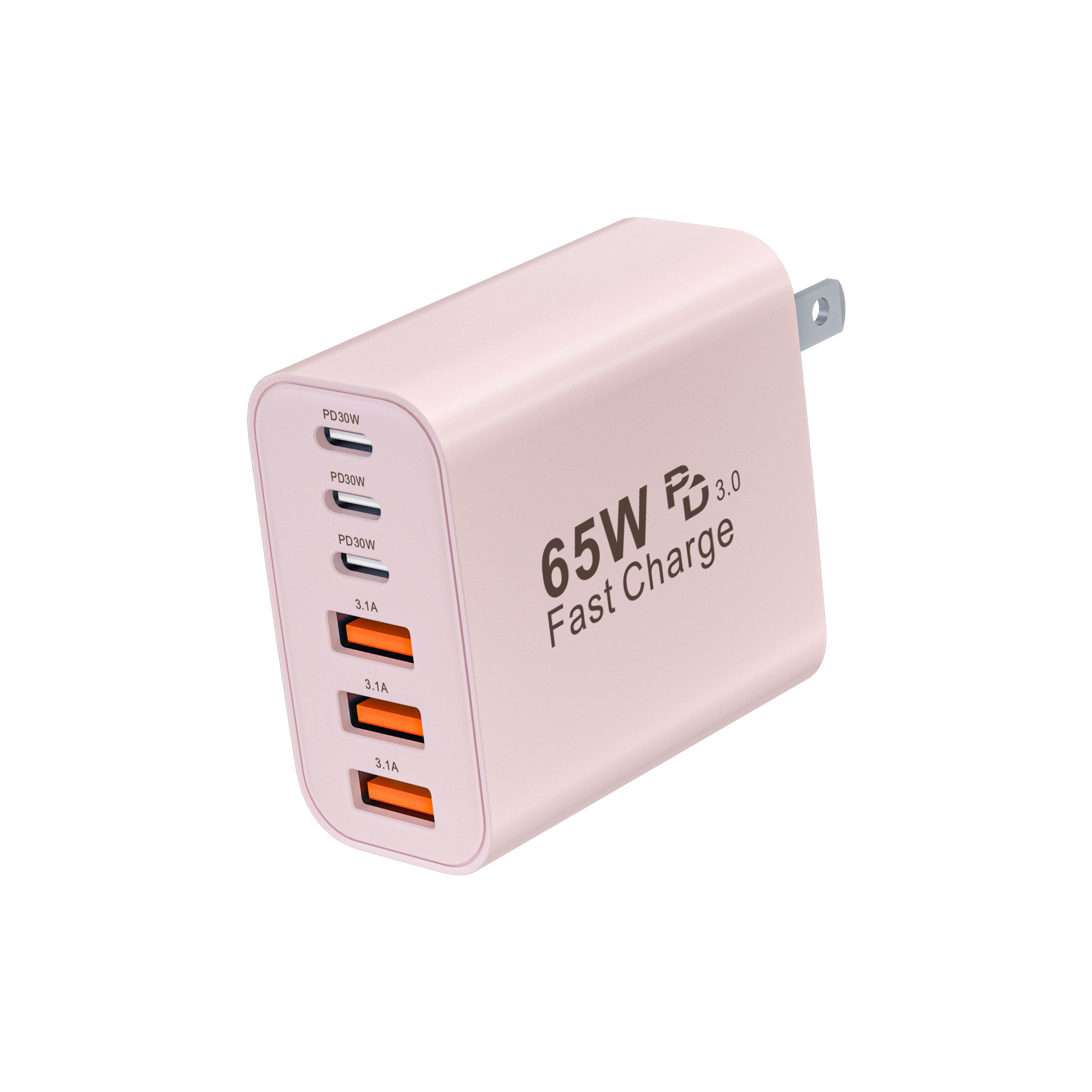 65W PD Wall Charger Fast Charging US Standard Plug 3C3A