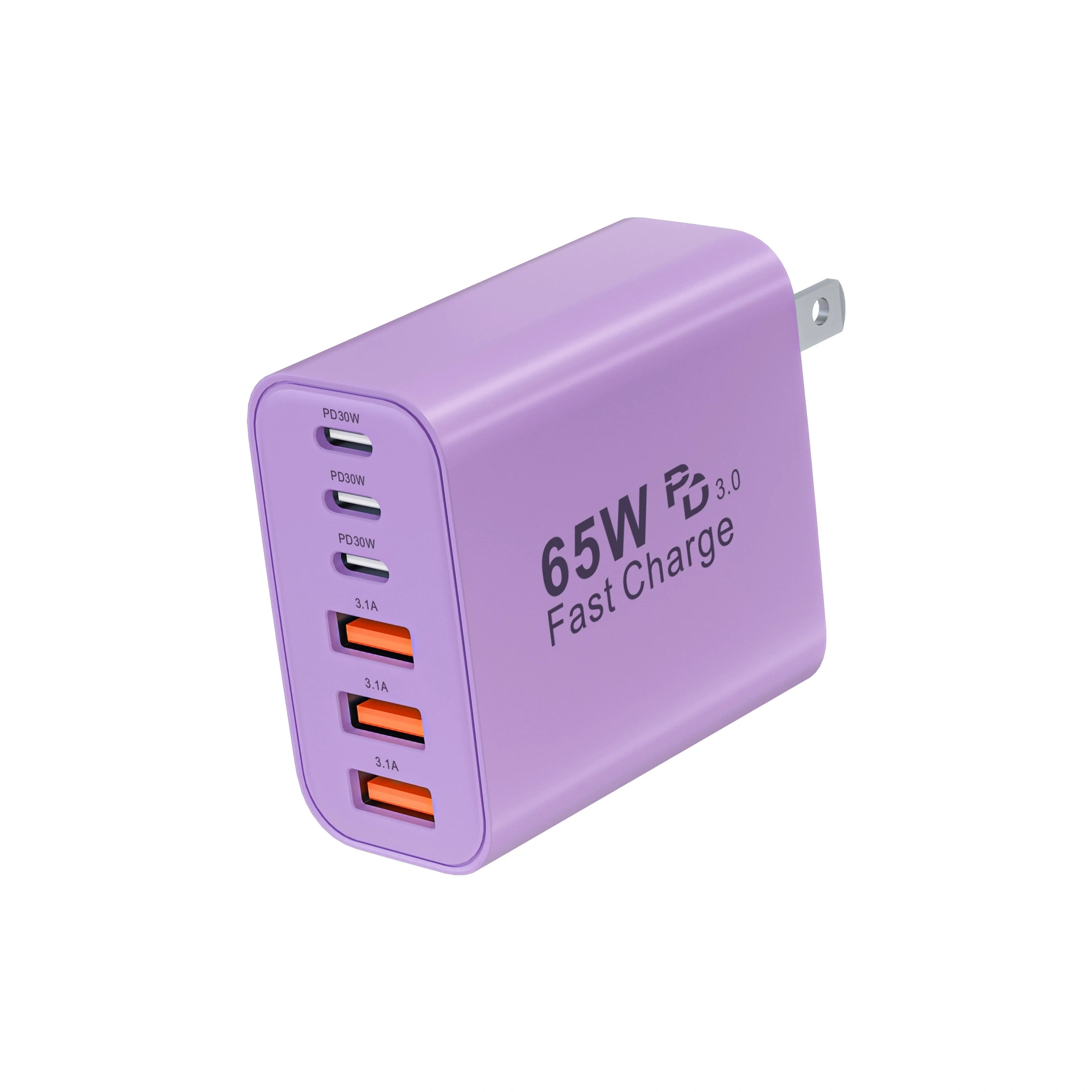 65W PD Wall Charger Fast Charging US Standard Plug 3C3A
