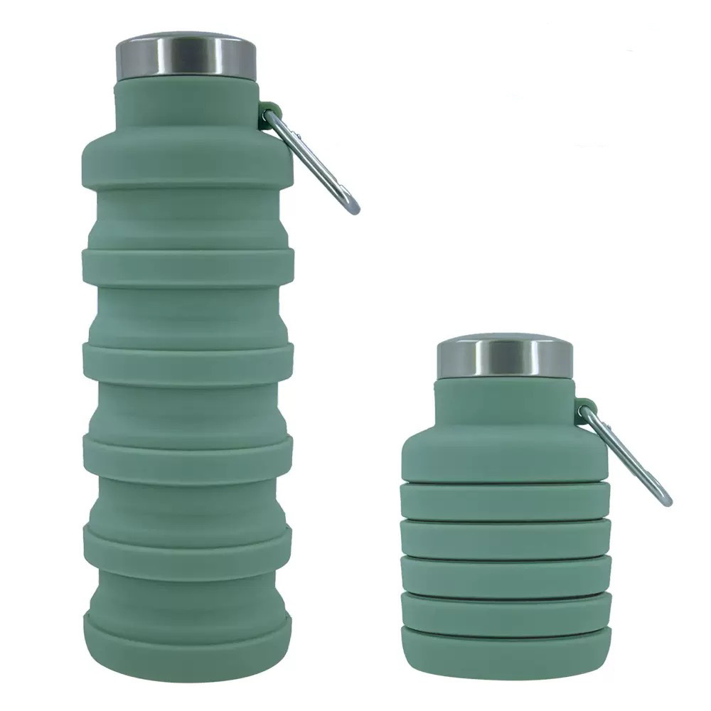 Portable Silicone Water Bottle Retractable Folding Coffee Bottle Cups Outdoor Travel Tools Collapsible Sport Bottles