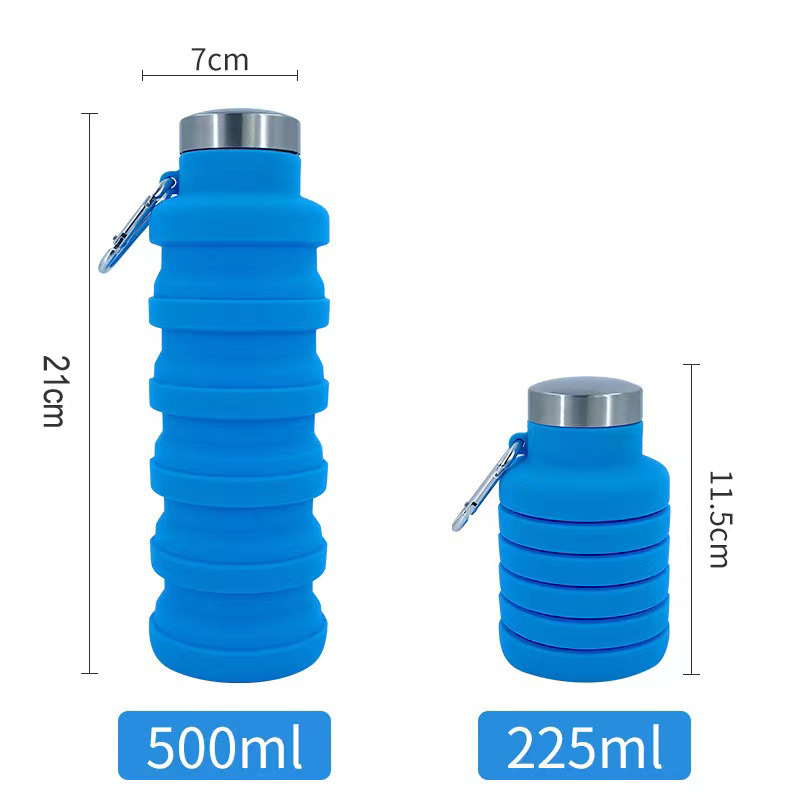 Portable Silicone Water Bottle Retractable Folding Coffee Bottle Cups Outdoor Travel Tools Collapsible Sport Bottles
