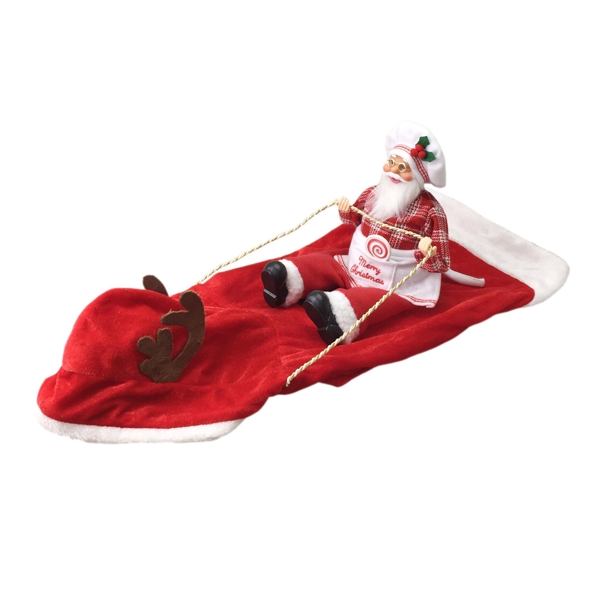 Santa Dog Costume Pet Christmas Outfit Santa Rider Pet Cosplay Small Fit