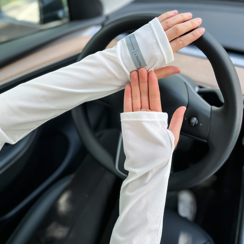 Arm Sleeves Silky Cooling UV Protection Sun Guards Anti-Sunburn Cool Muff Men Women Cycling Sleeve Sunscreen Sleeves