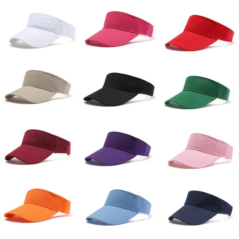 Outdoor Sports Hat Summer Sun Protection Hat Men Women Adjustable Visor Hats Empty Top Sport Tennis Golf Running Caps Unisex
