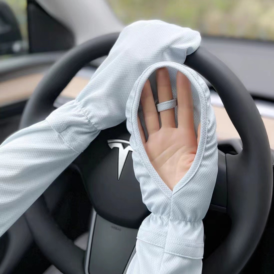 Anti-sunburn Sleeve Summer UV Solar Arm Sleeves Women's Driving Sun Protection Long Sleeve Anti-UV Cycling Sleeves Loose