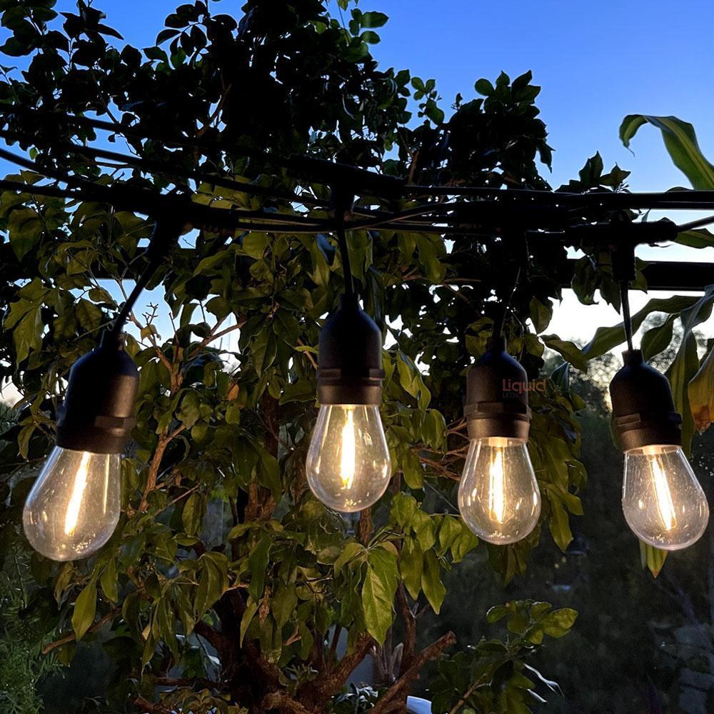 Outdoor String Lights Patio LED Light Waterproof Porch Lighting Plastic Bulb