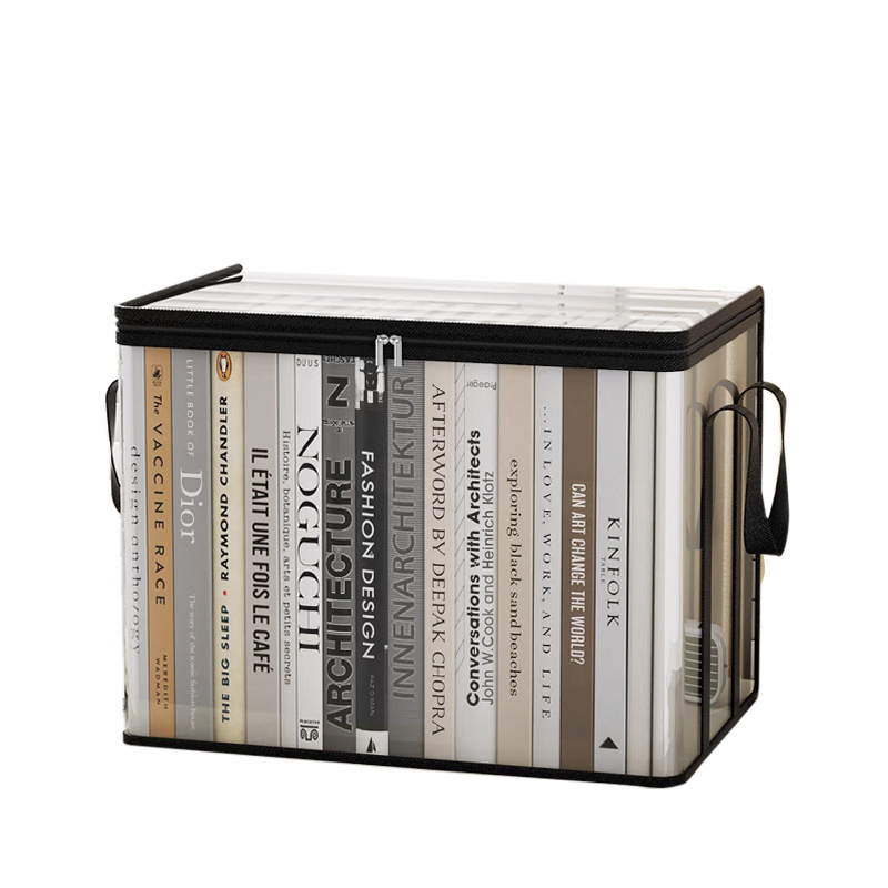 Large Capacity Foldable Storage Box Student Dormitory Classroom Book Storage Box Transparent Waterproof Home Book Box