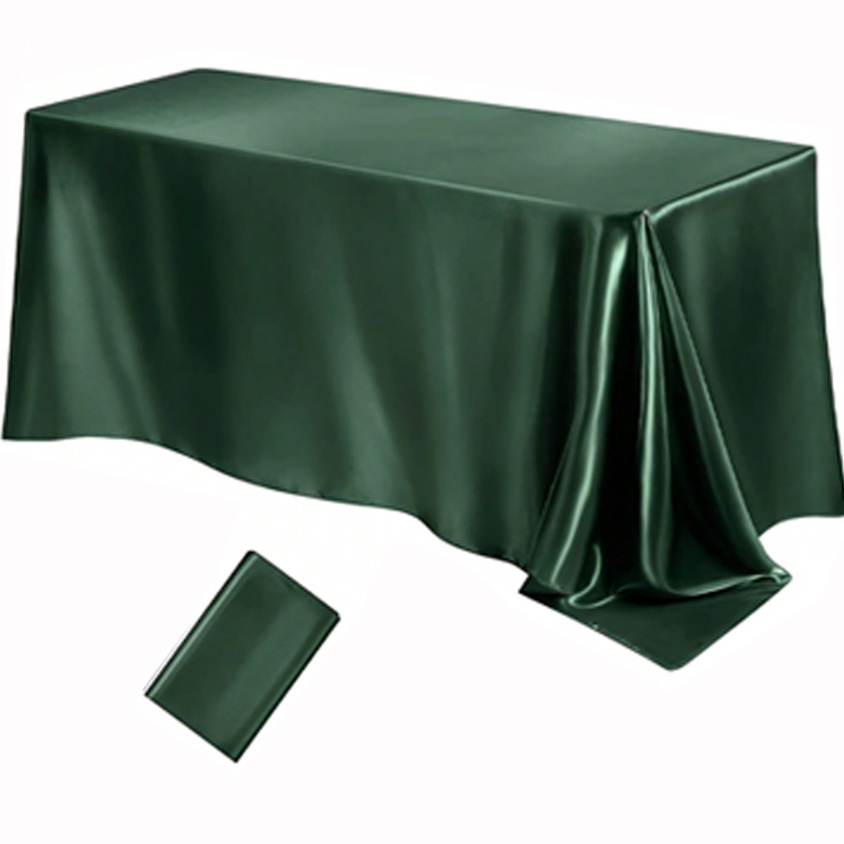 Rectangle Wedding Satin Large Tablecloth Bright Smooth Silk Table Cover Anniversary Dining Party High-End Table Decor