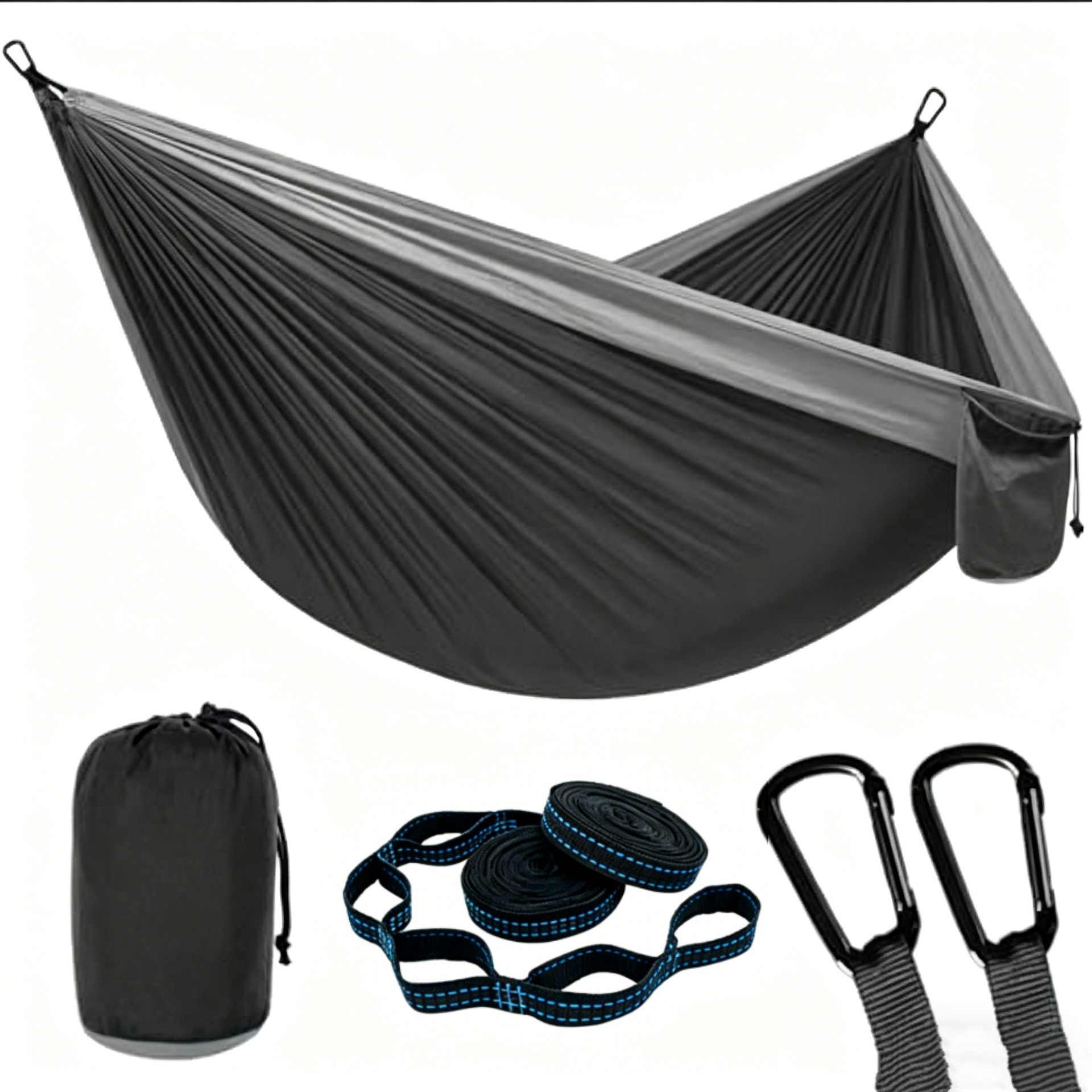 Camping Hammock Portable with 2 Tree Straps and Attached Carry Bag for Outdoor Camping Beach