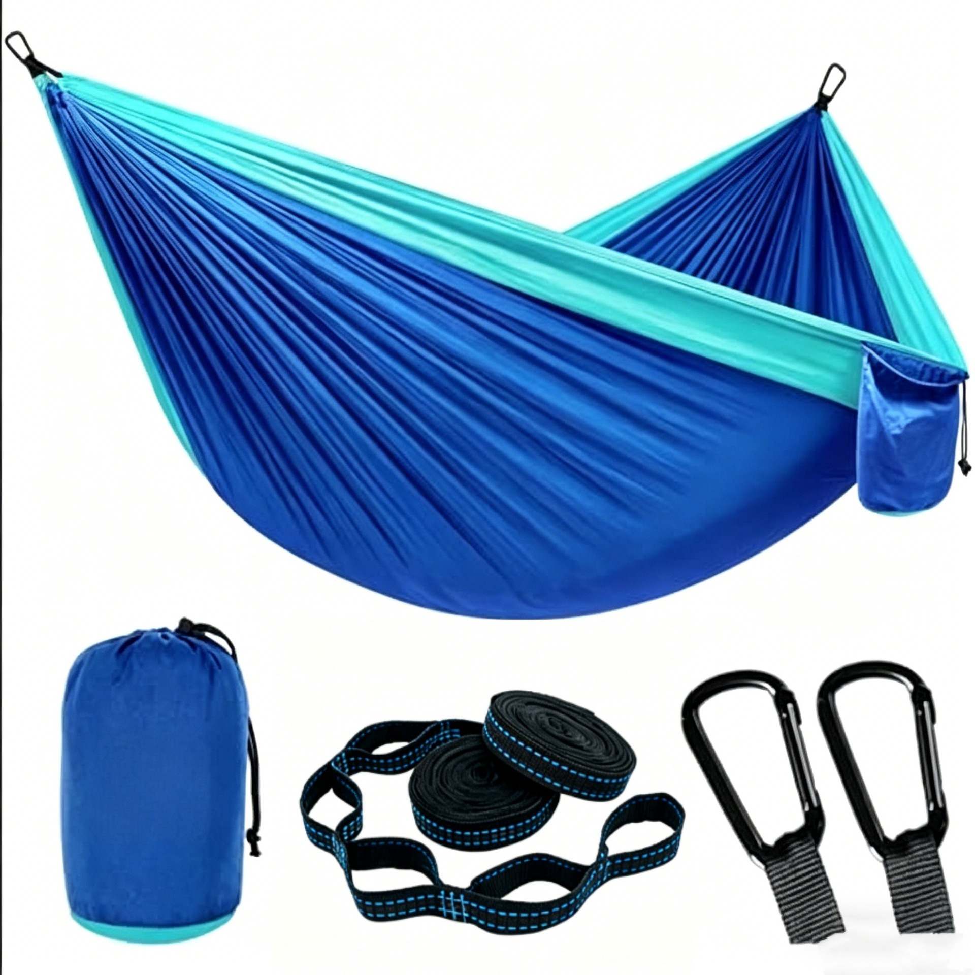 Camping Hammock Portable with 2 Tree Straps and Attached Carry Bag for Outdoor Camping Beach