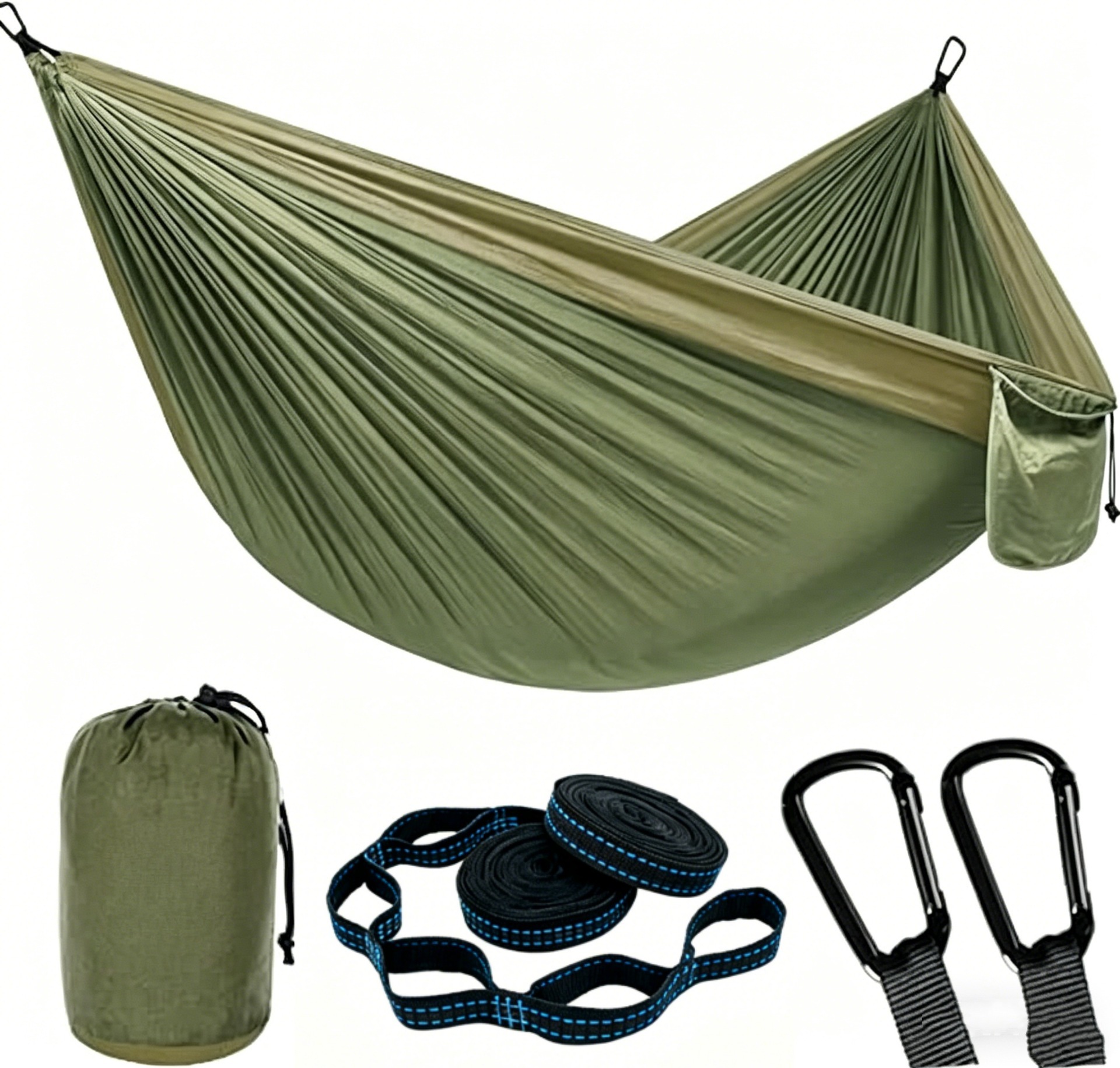 Camping Hammock Portable with 2 Tree Straps and Attached Carry Bag for Outdoor Camping Beach