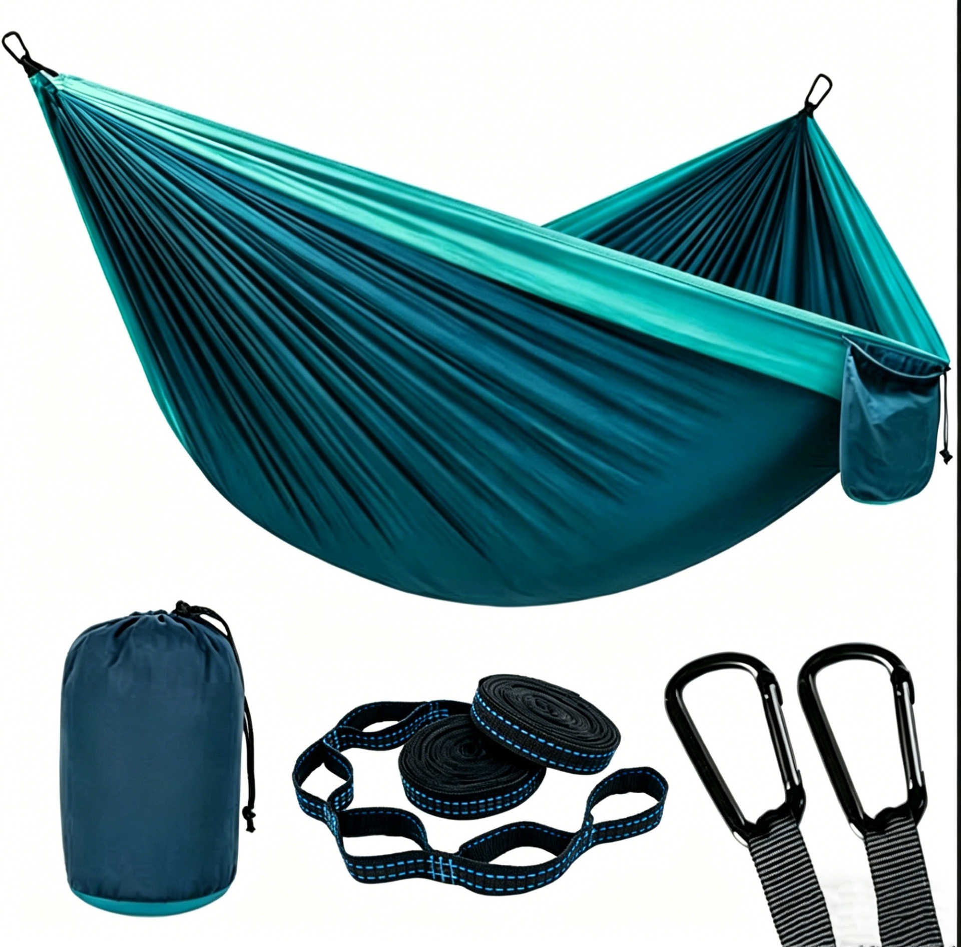 Camping Hammock Portable with 2 Tree Straps and Attached Carry Bag for Outdoor Camping Beach