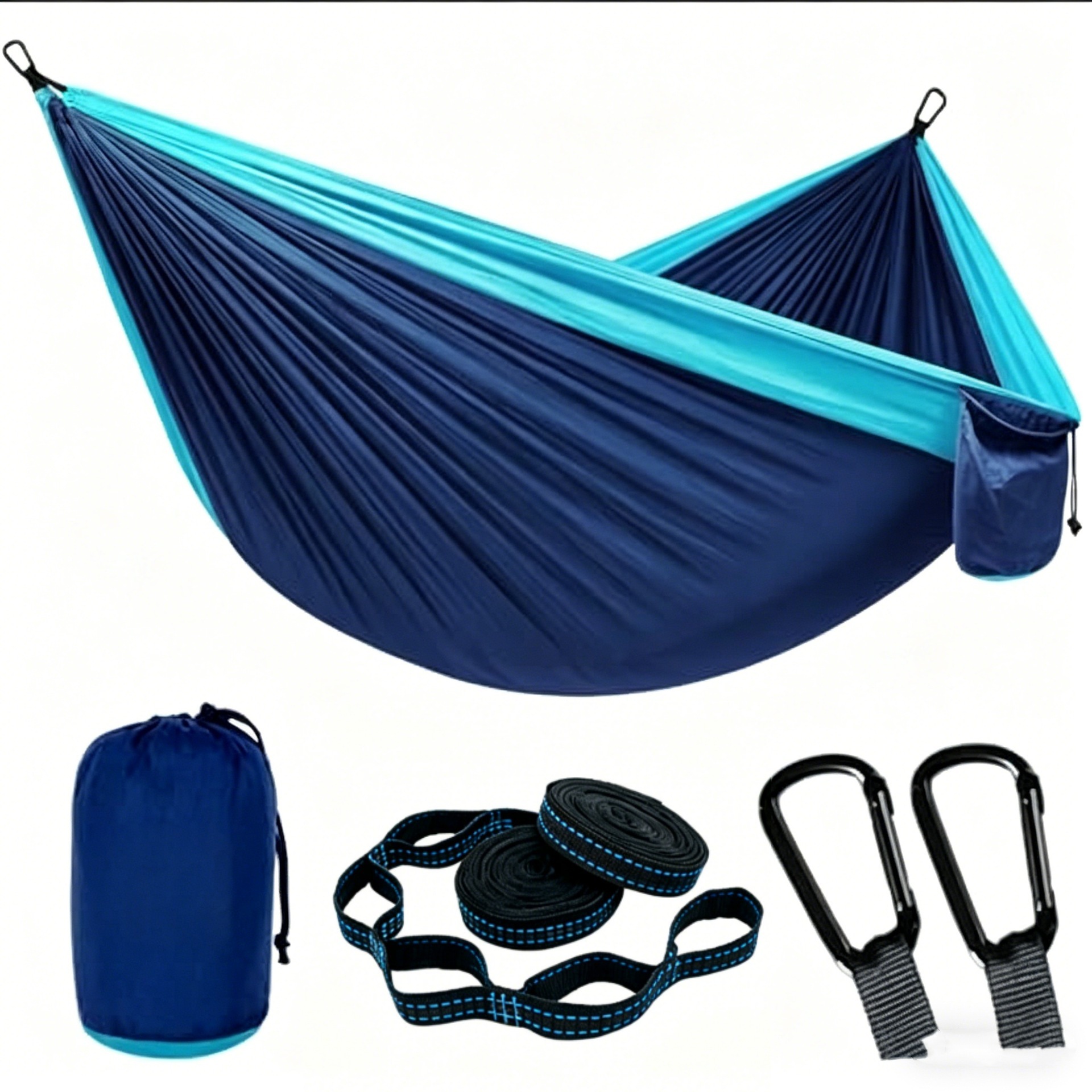 Camping Hammock Portable with 2 Tree Straps and Attached Carry Bag for Outdoor Camping Beach