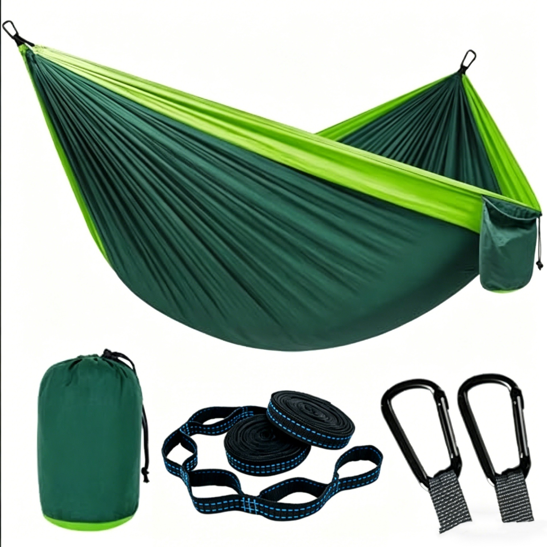 Camping Hammock Portable with 2 Tree Straps and Attached Carry Bag for Outdoor Camping Beach