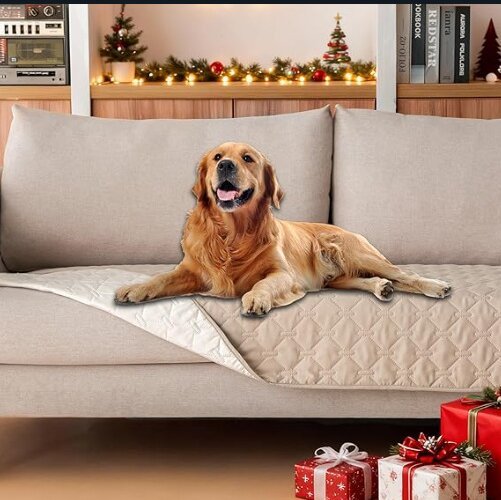 Waterproof Dog Bed Cover Pet Blanket for Furniture Bed Couch Sofa Reversible
