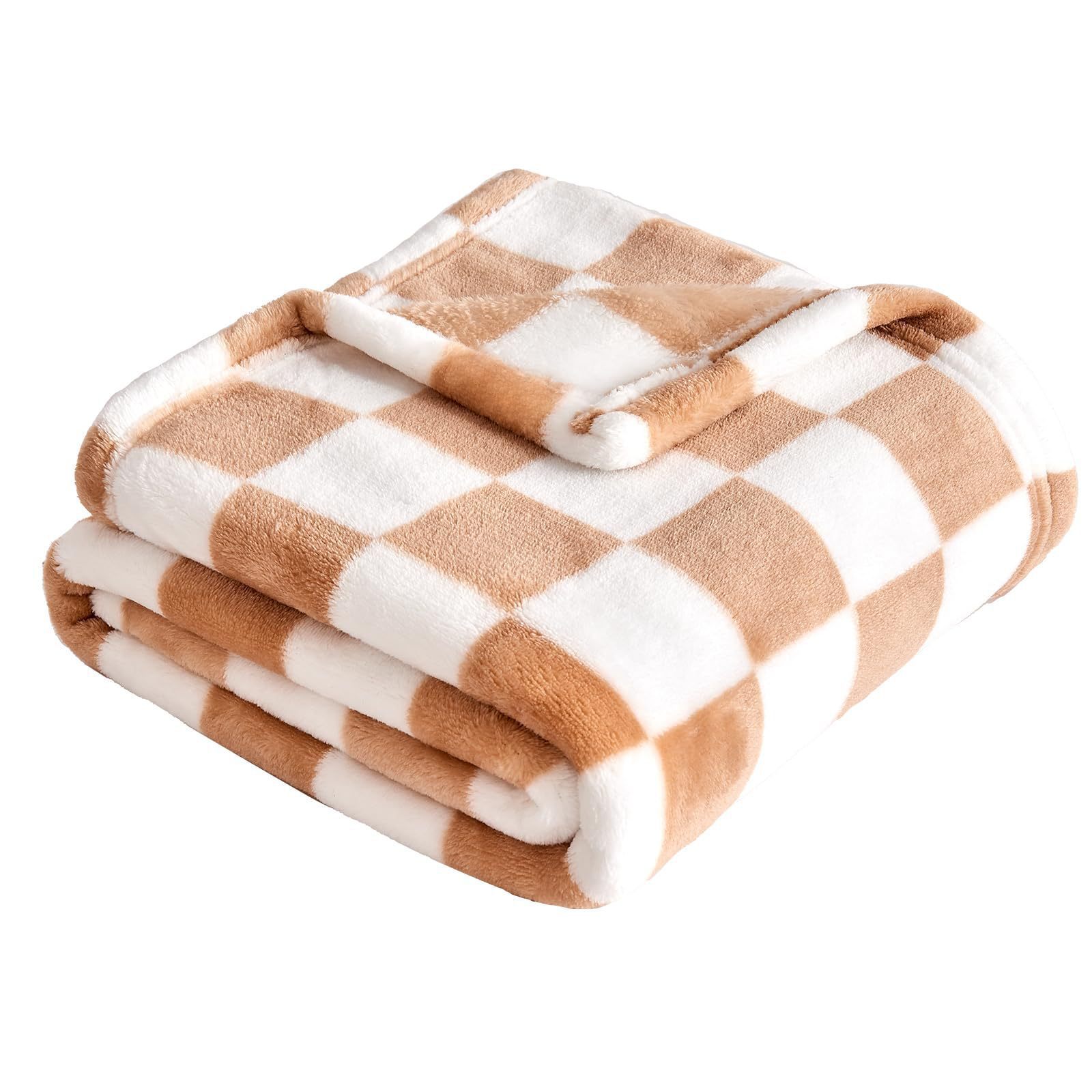 Checkered Baby Blanket Fleece Ultra Soft Cozy Fluffy Infant Toddler Newborn Receiving Blankets for Crib Stroller