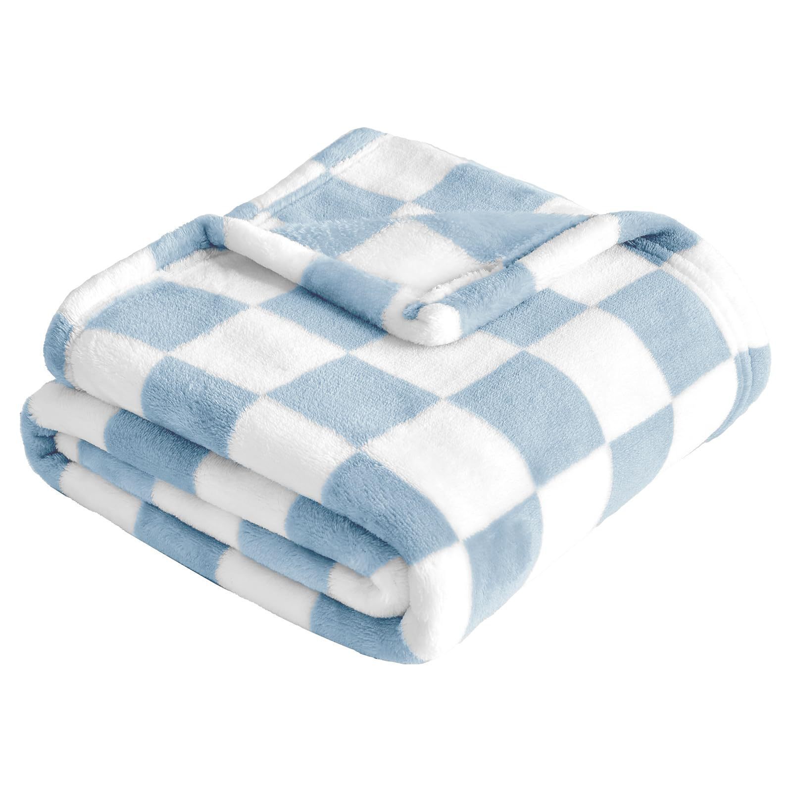 Checkered Baby Blanket Fleece Ultra Soft Cozy Fluffy Infant Toddler Newborn Receiving Blankets for Crib Stroller