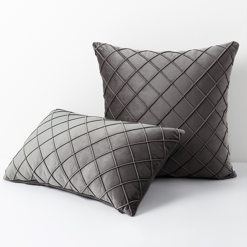 Diamond Texture Rectangular Pillow Cover Ultra Soft Decorative Sofa Throw Cushion Cover Pillowcase Living Room Funda Cojin