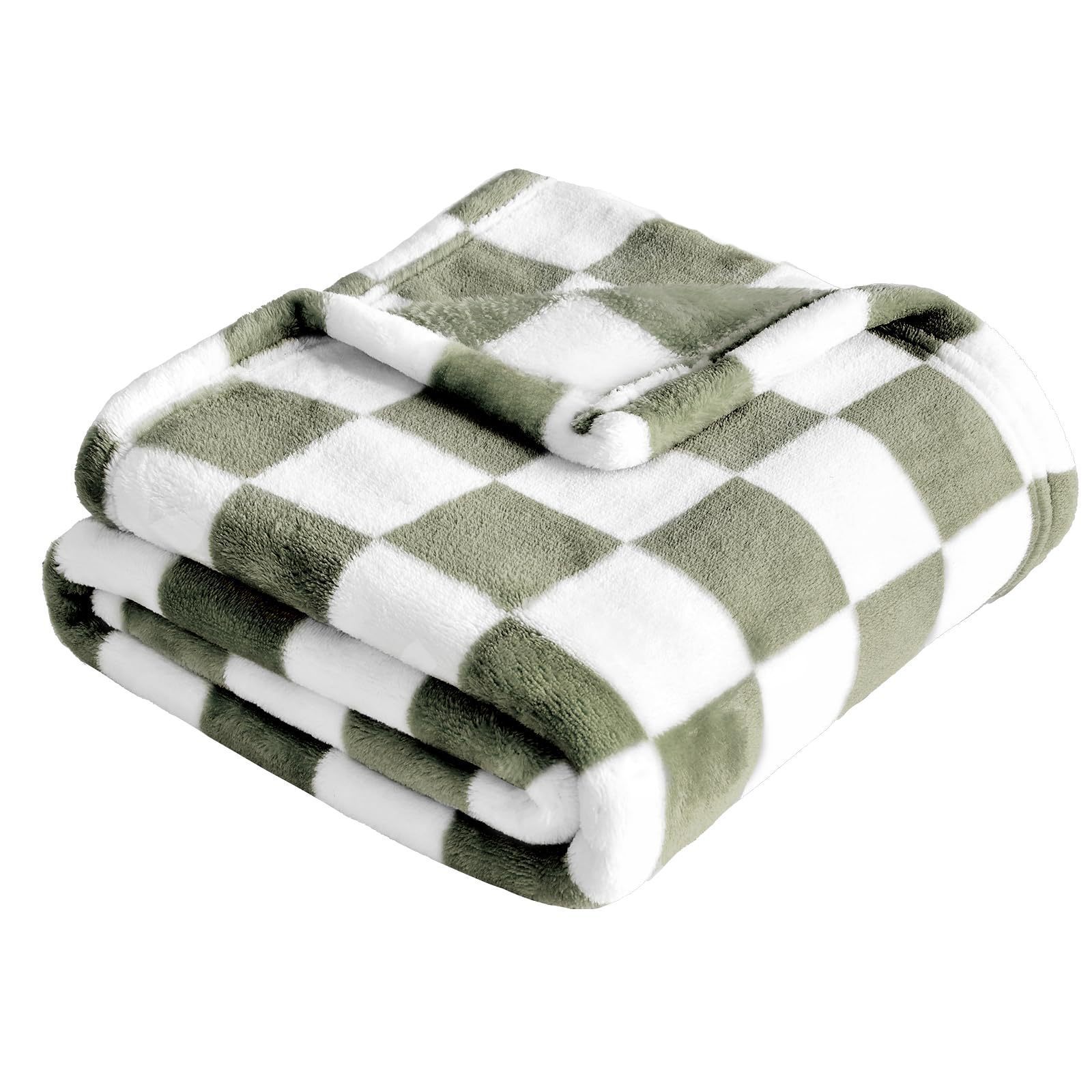 Checkered Baby Blanket Fleece Ultra Soft Cozy Fluffy Infant Toddler Newborn Receiving Blankets for Crib Stroller