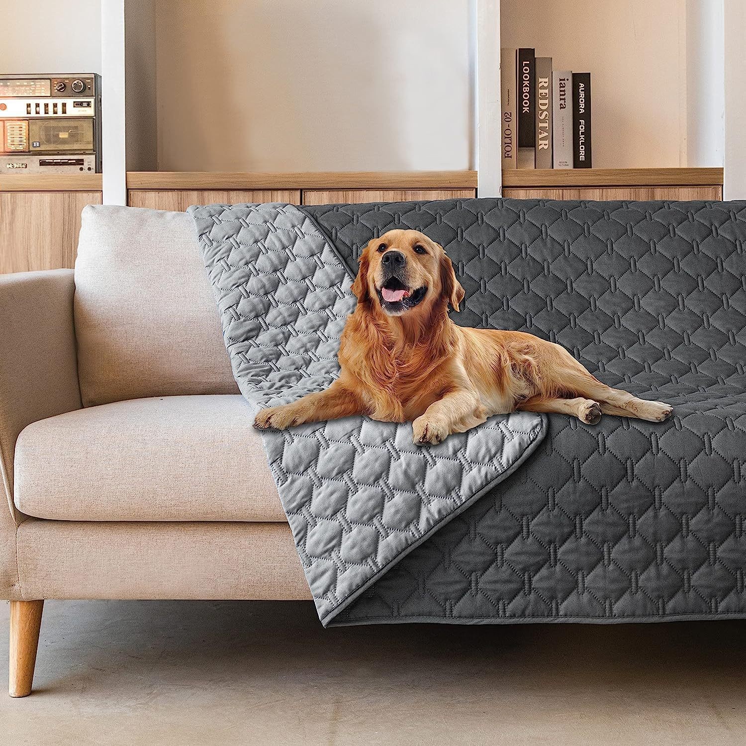Waterproof Dog Bed Cover Pet Blanket for Furniture Bed Couch Sofa Reversible