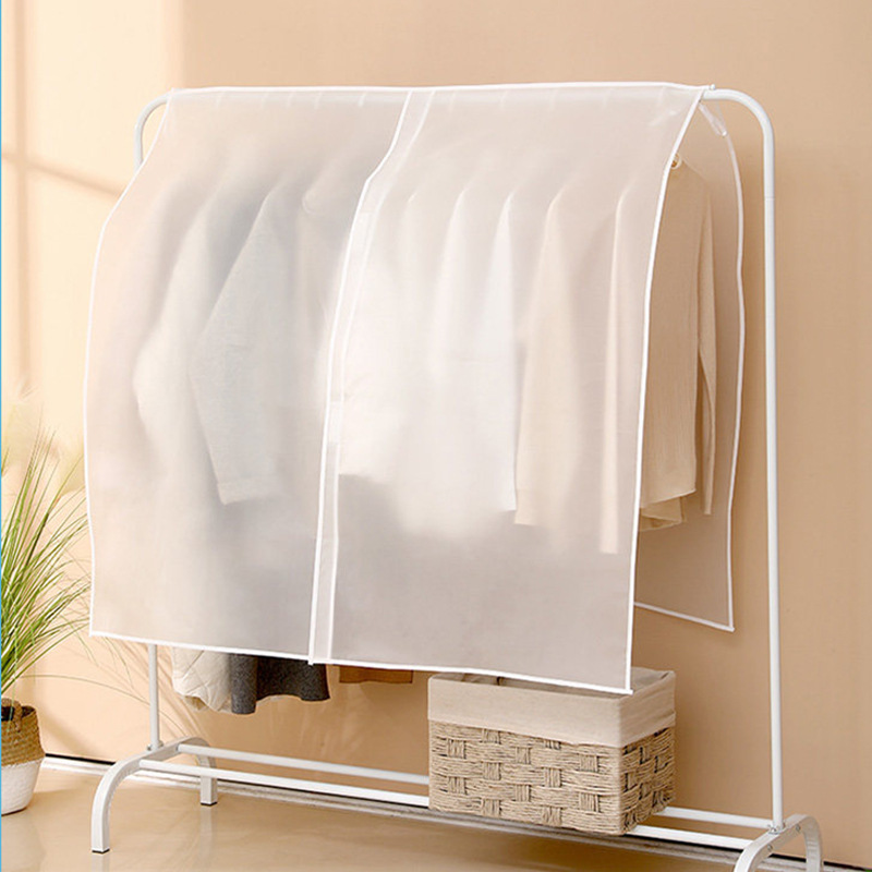 Translucent Waterproof Dustproof Clothes Hanging Garment Bag Wardrobe Storage Organizer for Suits Dresses