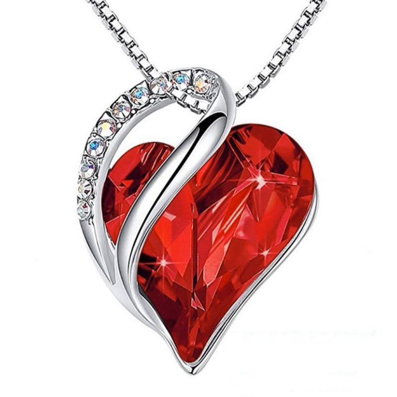 Necklaces Infinity Love Birthstone Heart Crystal Pendant Birthday Anniversary Jewelry for Women