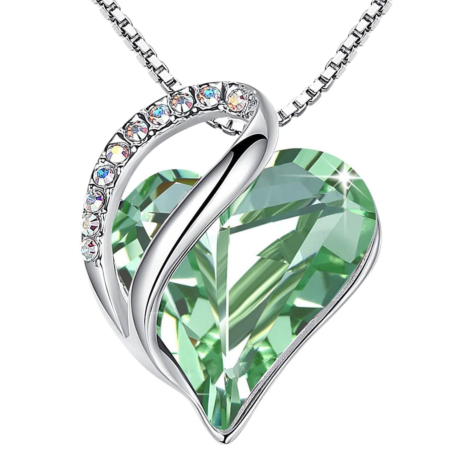Necklaces Infinity Love Birthstone Heart Crystal Pendant Birthday Anniversary Jewelry for Women