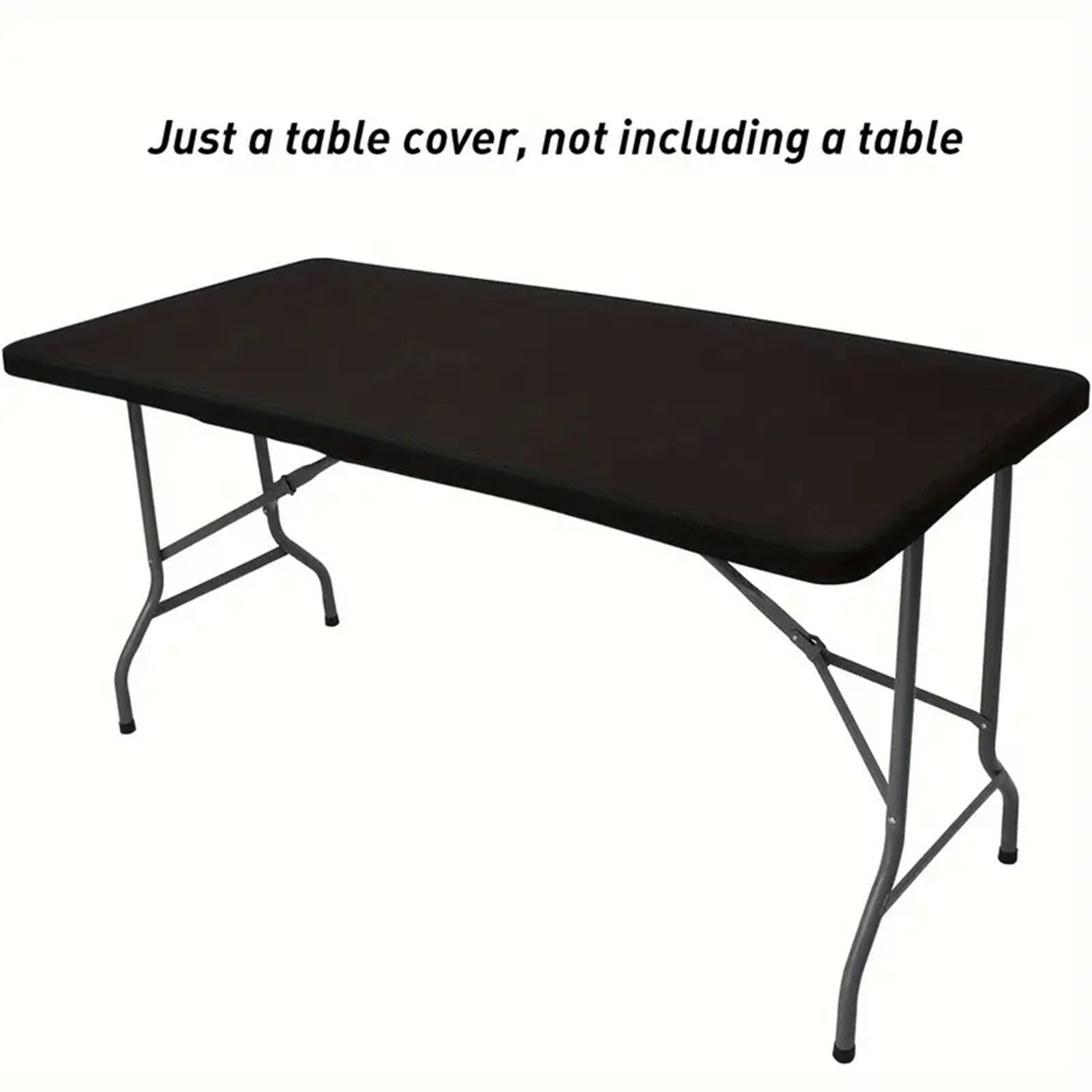 1 Pc 4/6/8ft Spandex Tablecloth Elastic Fitted Stretch Rectangular Tablecloth Washable and Wrinkle Resistant Patio Table Cover