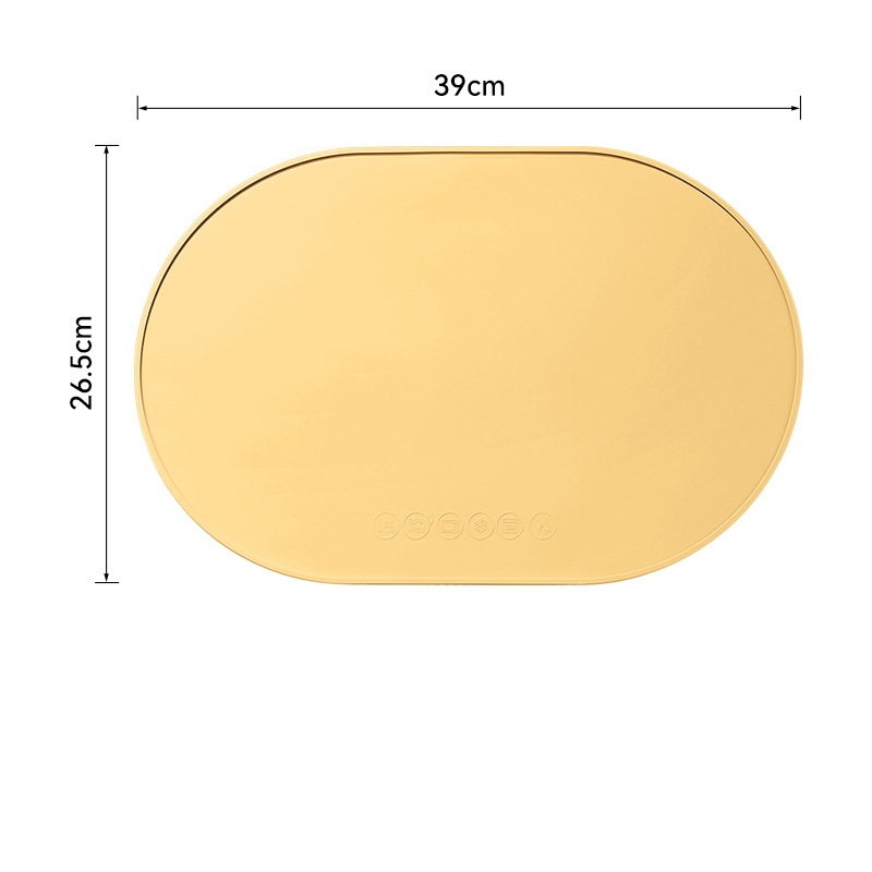 Silicone Placemats Heat-Resistant Reusable Portable Placemats Waterproof Stain-Resistant and Easy-Clean Silicone Placemat