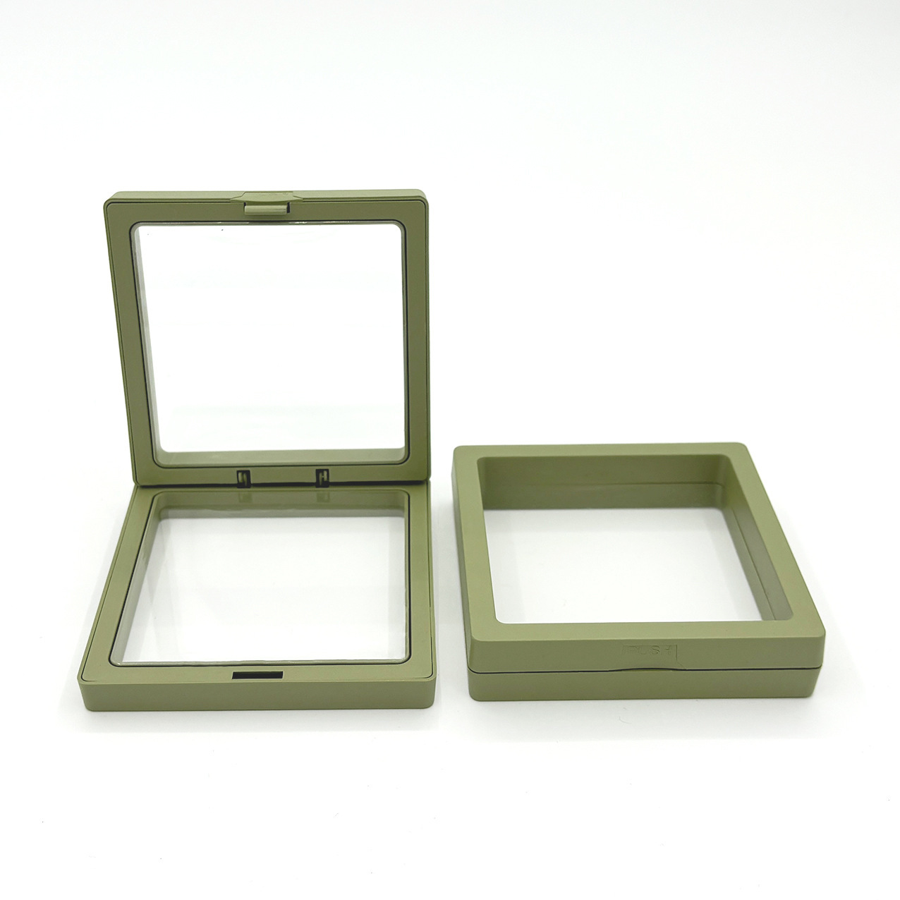 PE Film Colorful Jewelry Storage Box 3D Packaging Case Gemstone Free Stand Floating Frame Membrane Ring Earring Necklace Display