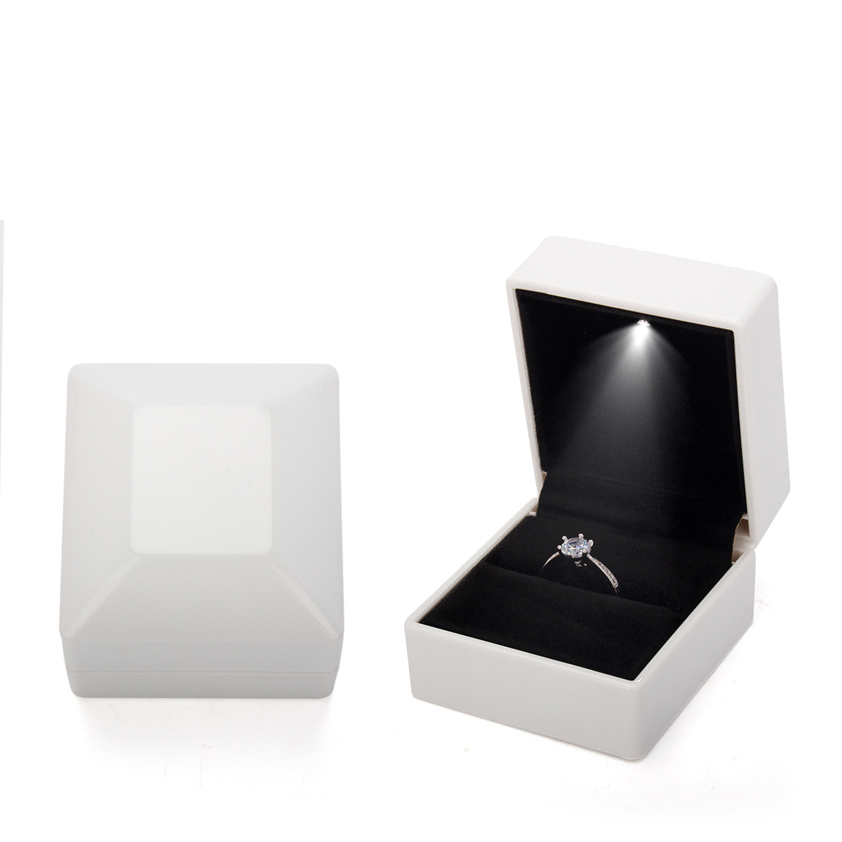 Creative LED Lighting Jewelry Ring Pendant Necklace Bracelet With Light Illumination Jewelry Box Lighted Jewelry Packaging Box