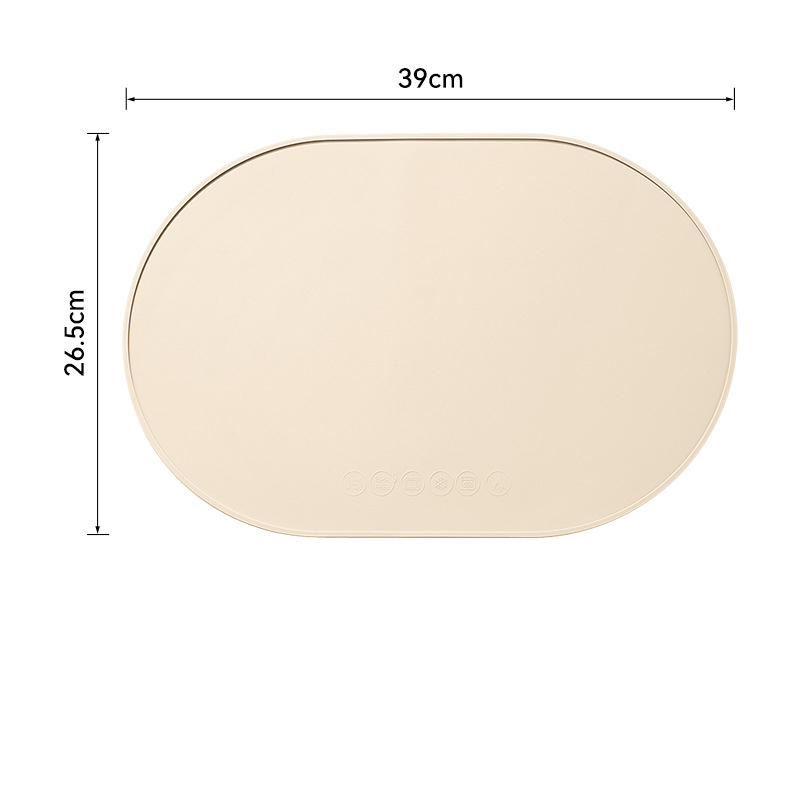 Silicone Placemats Heat-Resistant Reusable Portable Placemats Waterproof Stain-Resistant and Easy-Clean Silicone Placemat