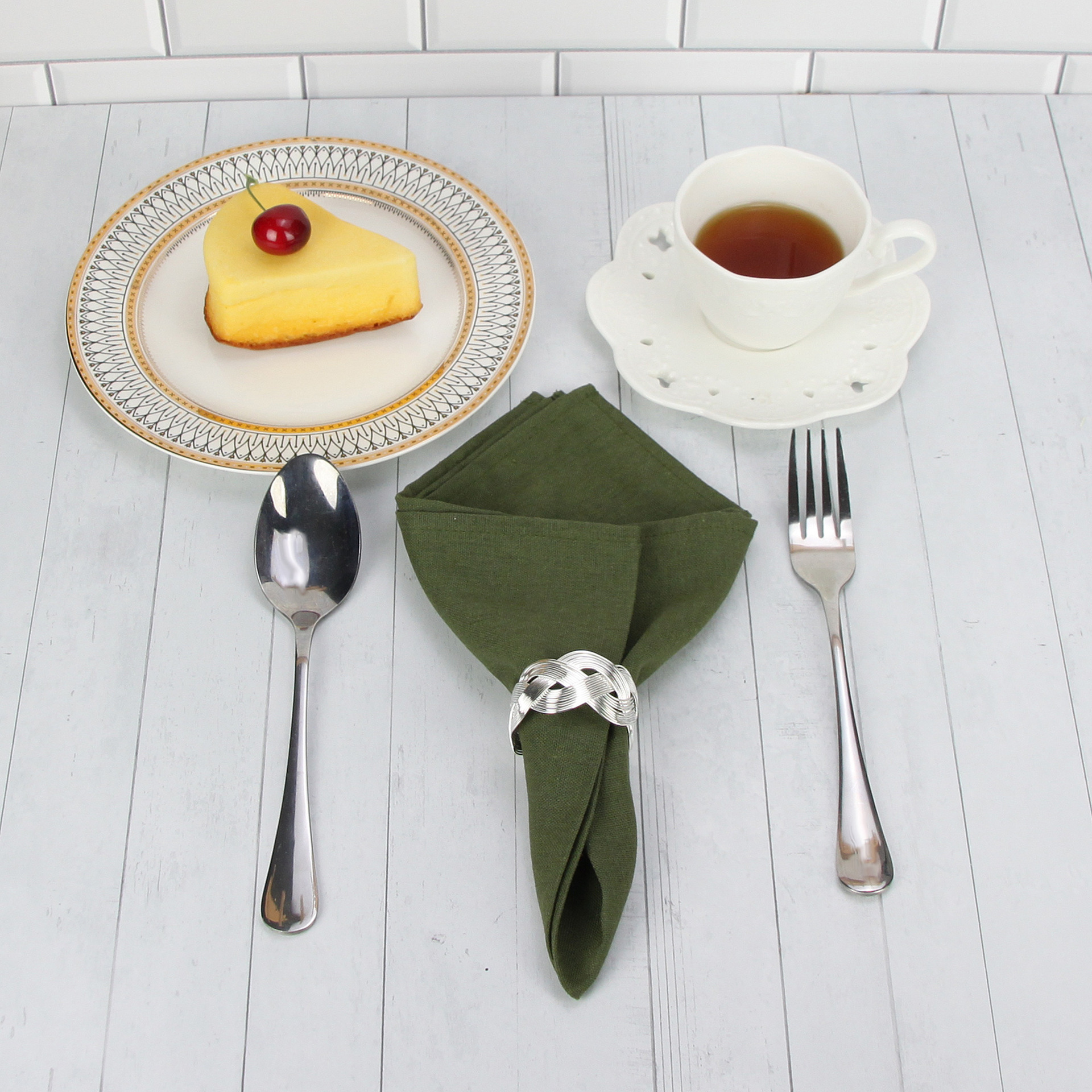 40x40cm Cotton Linen Blended Cloth Napkins Placemats Soft Dining Table Tea Towels For Home & Events Use