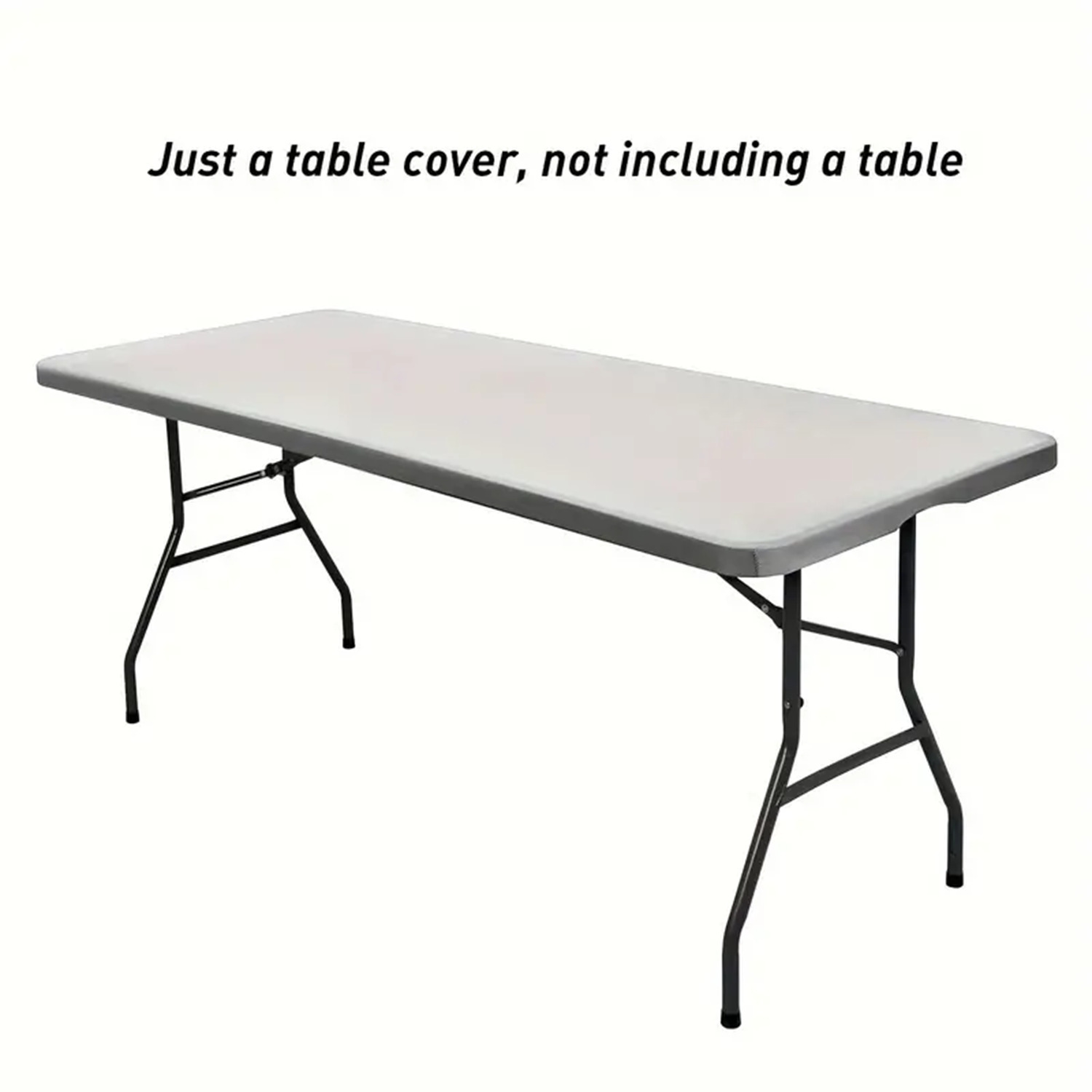1 Pc 4/6/8ft Spandex Tablecloth Elastic Fitted Stretch Rectangular Tablecloth Washable and Wrinkle Resistant Patio Table Cover