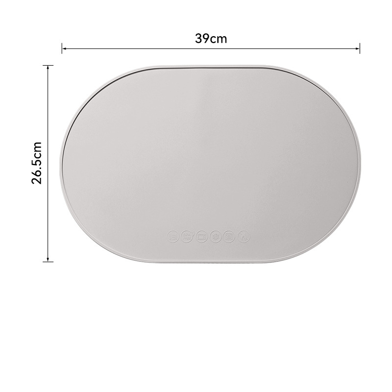 Silicone Placemats Heat-Resistant Reusable Portable Placemats Waterproof Stain-Resistant and Easy-Clean Silicone Placemat